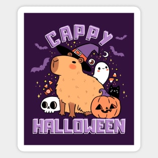 Happy halloween Cute capybara ready for halloween Magnet